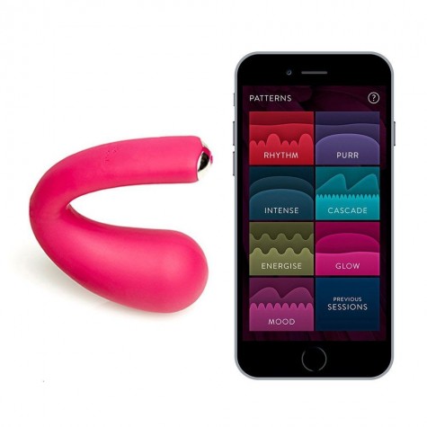 Ярко-розовый вибратор Dua G-spot & Clitoral Wearable Vibrator - 17,8 см.