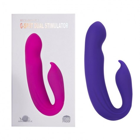 Фиолетовый вибратор G-Spot Dual Stimulator - 17,1 см.